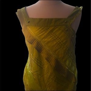 BCBGMaxAzria Delicate Green Lace Edge Tank Top XS